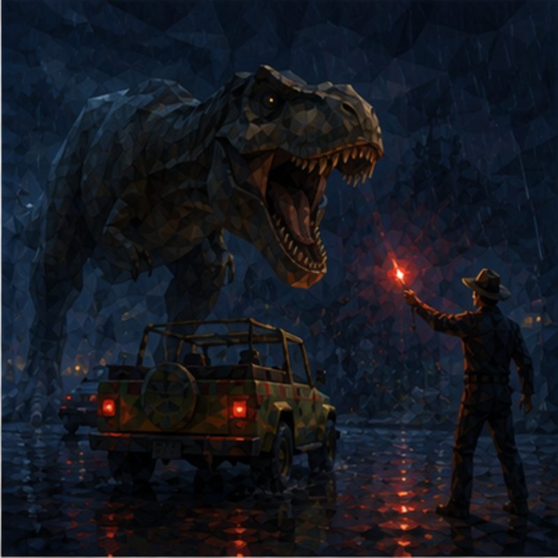 KINO puzzle artwork for Jurassic Park