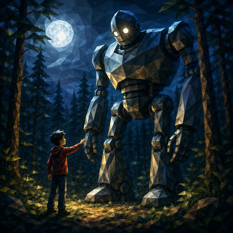 KINO puzzle artwork for The Iron Giant