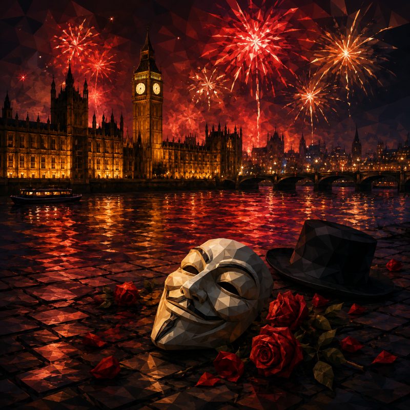 KINO puzzle artwork for V for Vendetta