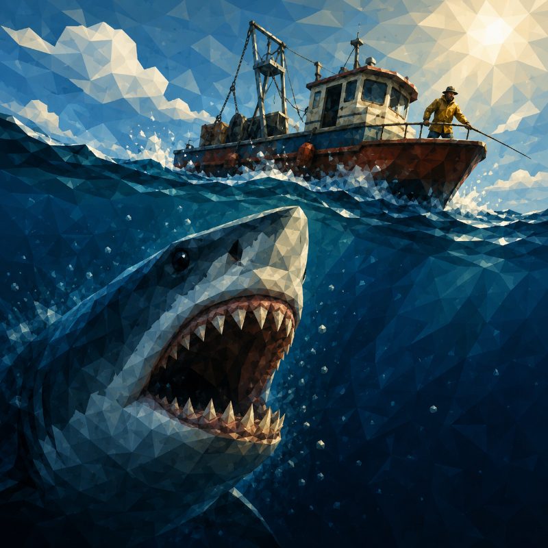 KINO puzzle artwork for Jaws