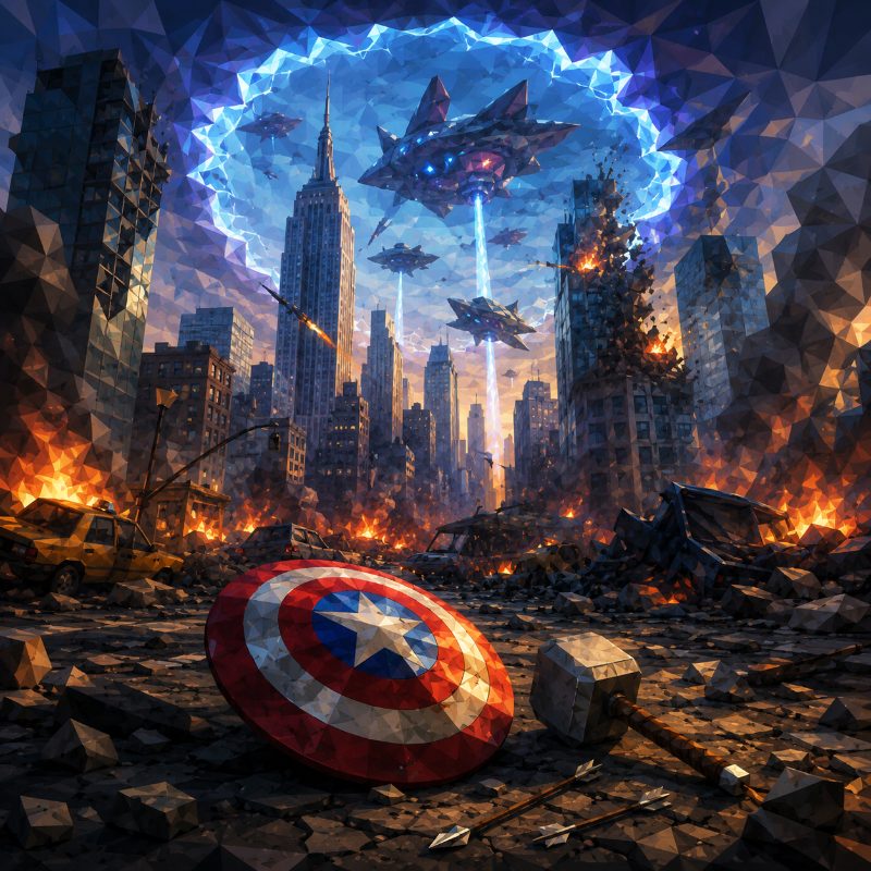 KINO puzzle artwork for The Avengers